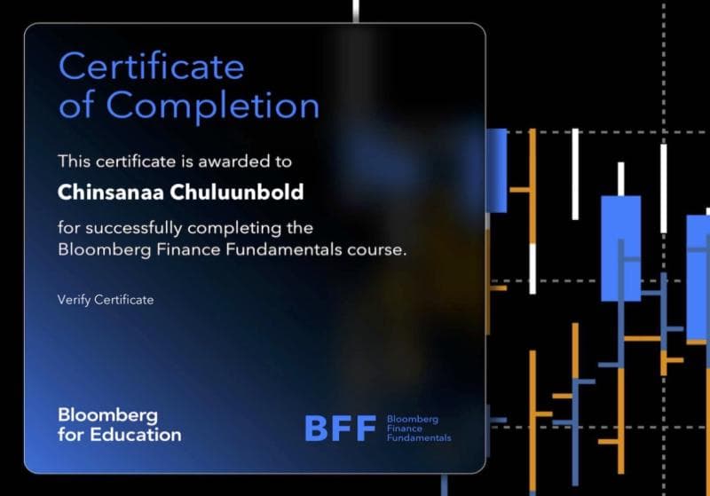 Bloomberg Finance Fundamentals certificate